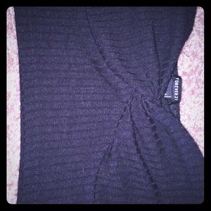 Black cropped tube top